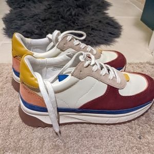 MWL Madewell Kickoff Trainer Sneakers in Colorblock Leather and Suede